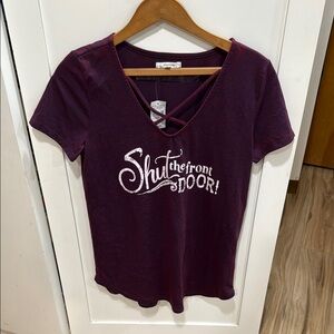 Graphic Tie Front T-Shirt